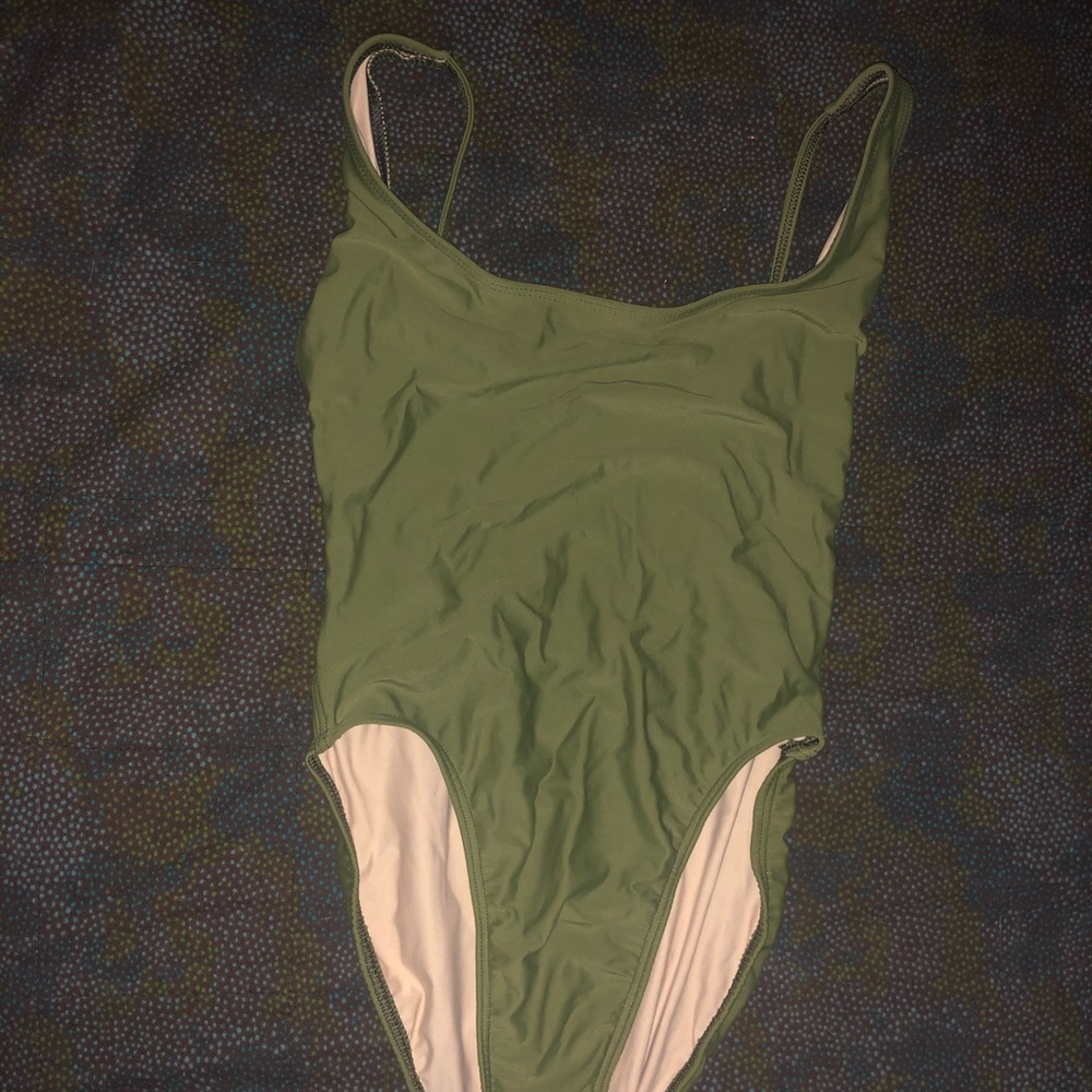 American Apparel One Piece Swimsuit olive green
